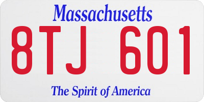 MA license plate 8TJ601