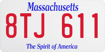 MA license plate 8TJ611