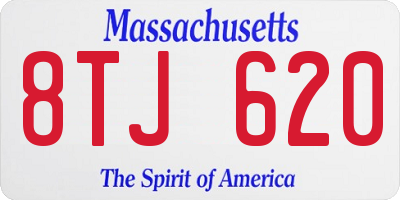 MA license plate 8TJ620