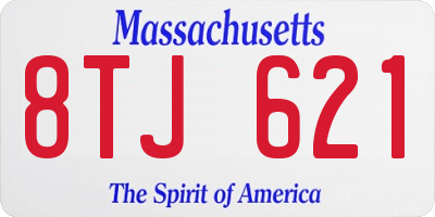 MA license plate 8TJ621
