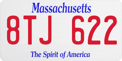 MA license plate 8TJ622
