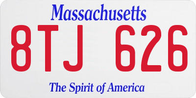 MA license plate 8TJ626
