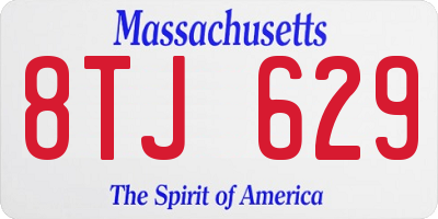MA license plate 8TJ629