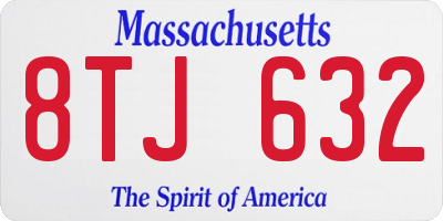 MA license plate 8TJ632