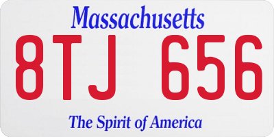 MA license plate 8TJ656