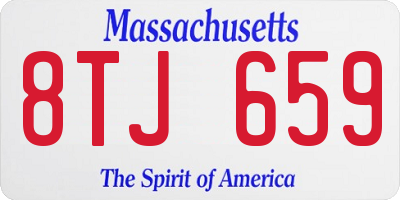 MA license plate 8TJ659