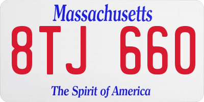 MA license plate 8TJ660