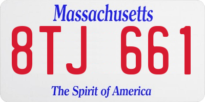 MA license plate 8TJ661