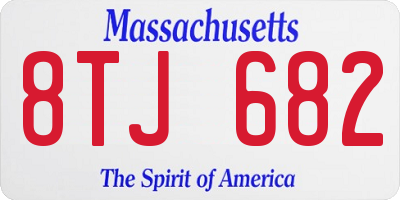 MA license plate 8TJ682