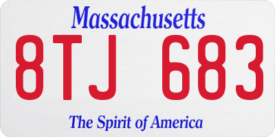 MA license plate 8TJ683