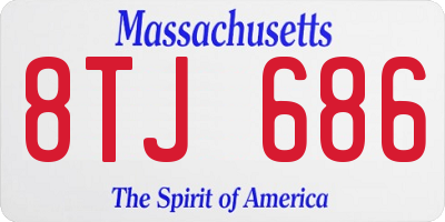 MA license plate 8TJ686