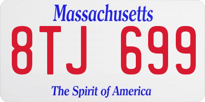 MA license plate 8TJ699