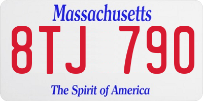 MA license plate 8TJ790