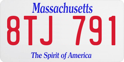 MA license plate 8TJ791