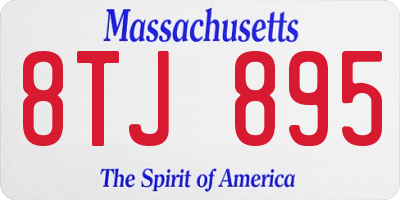 MA license plate 8TJ895