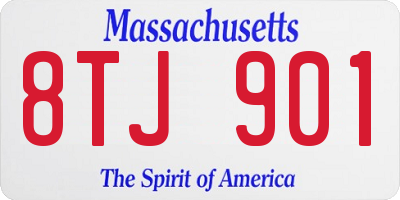MA license plate 8TJ901