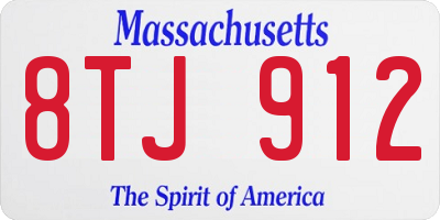 MA license plate 8TJ912