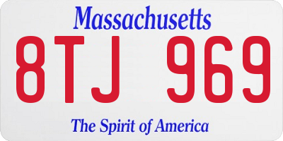 MA license plate 8TJ969