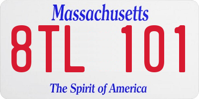 MA license plate 8TL101
