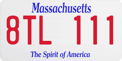 MA license plate 8TL111
