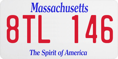 MA license plate 8TL146