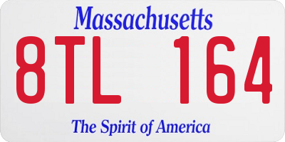 MA license plate 8TL164
