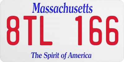 MA license plate 8TL166