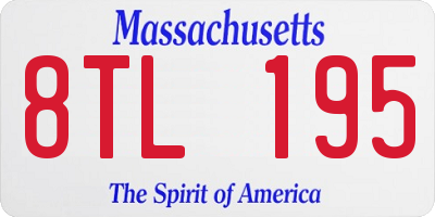 MA license plate 8TL195