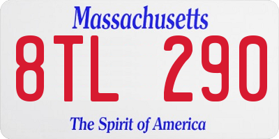 MA license plate 8TL290