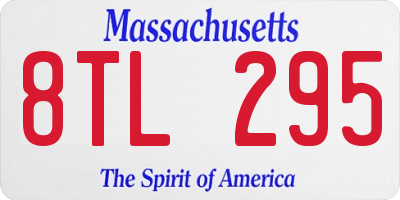 MA license plate 8TL295