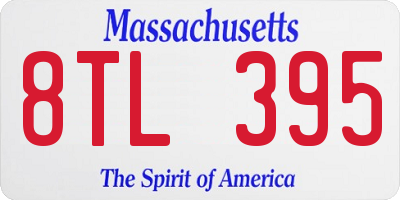MA license plate 8TL395