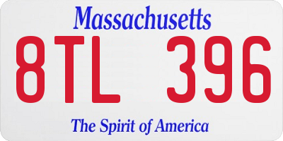 MA license plate 8TL396