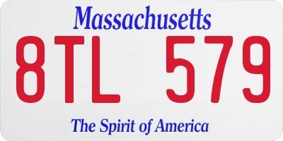 MA license plate 8TL579