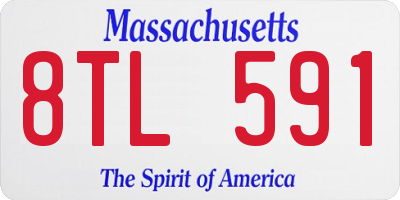 MA license plate 8TL591