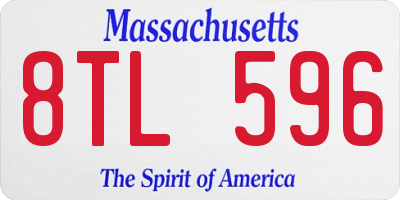 MA license plate 8TL596