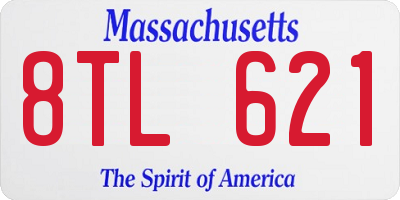 MA license plate 8TL621