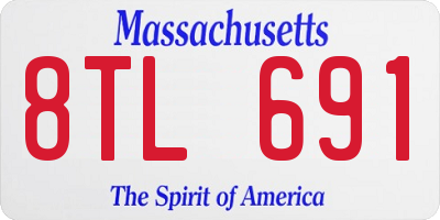 MA license plate 8TL691