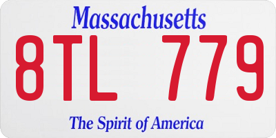 MA license plate 8TL779