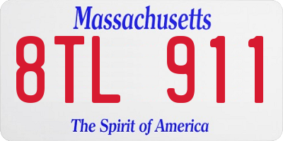 MA license plate 8TL911