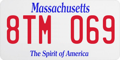 MA license plate 8TM069
