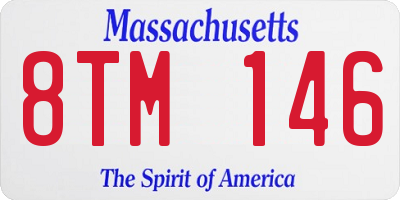 MA license plate 8TM146
