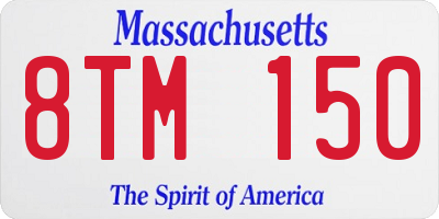MA license plate 8TM150