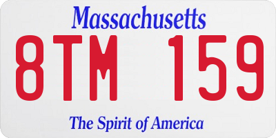 MA license plate 8TM159