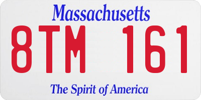 MA license plate 8TM161