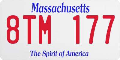MA license plate 8TM177