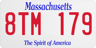 MA license plate 8TM179
