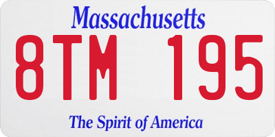 MA license plate 8TM195