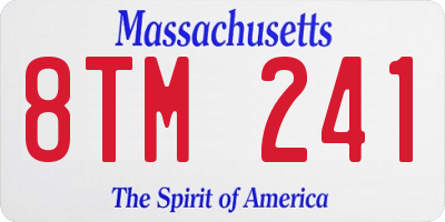 MA license plate 8TM241