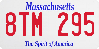 MA license plate 8TM295