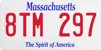 MA license plate 8TM297